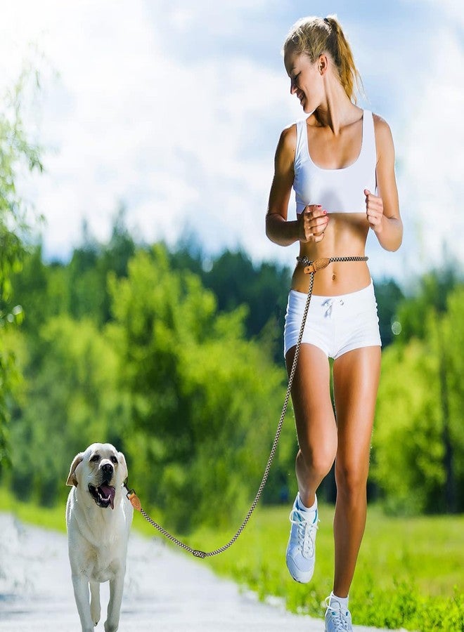 مايل هاي لايف طوق كلاب Mile High Life بدون استخدام اليدين، طوق كروسبودي للخصر مع وصلة من الجلد الطبيعي، طوق انزلاقي متعدد الوظائف قابل للتعديل للمشي مع الكلاب والجري (أسود كاكي، 8 أقدام) - Image 5